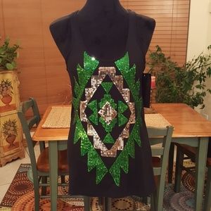 2 Almost Famous Sequin Tank Tops